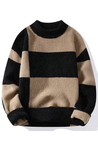 Cozy Haven Men's Sweater - Thick Warm Casual Loose Style for Autumn & Winter