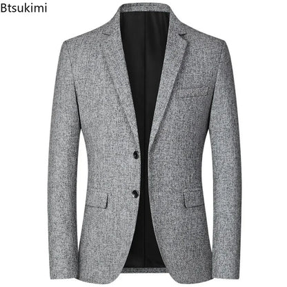 Elegant Men's Casual Blazer Jacket - Slim Fit Fashion Suits for Business and Pleasure