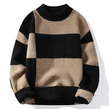 Cozy Haven Men's Sweater - Thick Warm Casual Loose Style for Autumn & Winter
