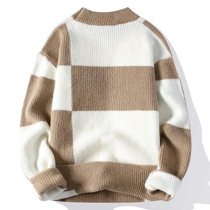 Cozy Haven Men's Sweater - Thick Warm Casual Loose Style for Autumn & Winter