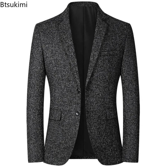 Elegant Men's Casual Blazer Jacket - Slim Fit Fashion Suits for Business and Pleasure